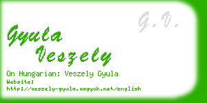 gyula veszely business card